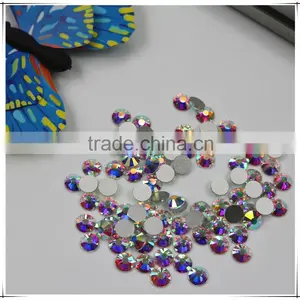 Top Quality Very Bright Nail Art Rhinestones Crystal AB Clour Silver Flatback Non Hot Fix Rhinestone for DIY Nails Decoration thumbnail-6