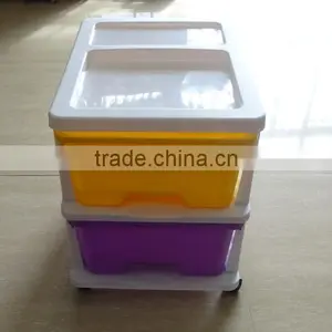2016 Hot Selling New Style Colorful 2 Tier Detachable Plastic Storage Drawer, Locker, Cabinet thumbnail-2