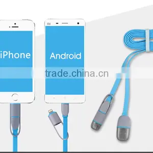 MOFi 2015 Hottest 1 Meter 2 in 1 Data Cable for Android and IPhone thumbnail-5
