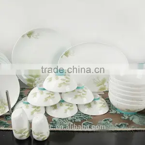 Bone China Pure and Elegent Dinner Set for 6 People thumbnail-1