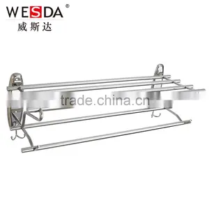 Wesda Bathroom Hardware Set Metal Bathroom Hotel Towel Shelf A081 thumbnail-1