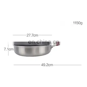 Scratch Proof Portable Multipurpose Round 28 Cm Non Stick Coating Egg Fryer Omelette Stainless Steel Pan thumbnail-4