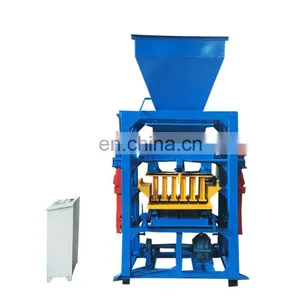 QT4-26 Concrete Cinder Moving Brick Block Making Maker Machine Line for Price thumbnail-1