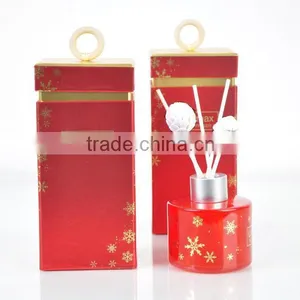 100ml Home Fragrance Aroma Diffuser With Glass Bottle and Plaster Flower Decoration SA-1978 thumbnail-1
