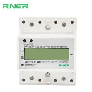 Kwh Single Phase Din Rail Electric Energy Mechanical Counter Meter Watt Hour Digital Power Single Phase Meters thumbnail-1