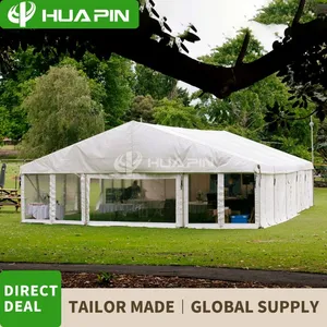 Guangzhou 10x20m 200 People Outdoor Lawn Marquee Wedding Pegs and Chairs Quick Installation Assembly Alumina Alloy Event Tent thumbnail-5