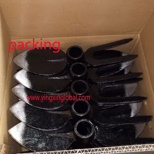 30020105 Round Hole Eye Two Tines Peach Heart Type Vegetable Courtyard Forged Digging Fork-hoe Garden Hoe thumbnail-2