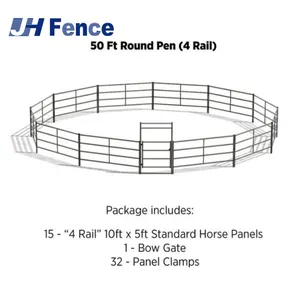 Hot Dipped Galvanized Heavy-duty Farm Panels Powder Coated Metal Cattle and Horse Farm Fence Panel for Livestock and Pasture thumbnail-5