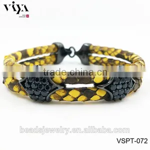 2016 Fashion Design For Men Sterling Silver 925 Plated Modern Design Python/ Stingray Bracelet For Watch Lover thumbnail-4