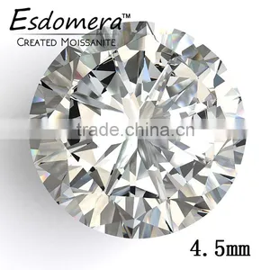 4.5mm Wholesale Esdomera White Color Moissanite Loose Stones Round Brilliant Cut Colorless thumbnail-1