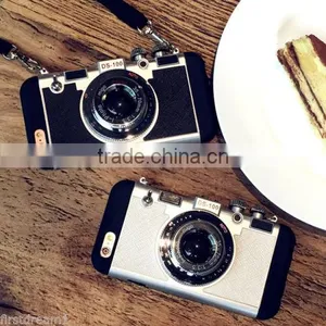 Fashion Design 3 in 1 Creative Silicone Camera Back Case Cover With Strap For IPhone 6S/6SPlus thumbnail-5