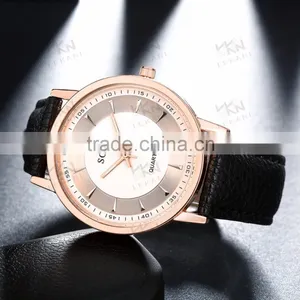New Design Quartz Leather Watch Men 2016 thumbnail-1