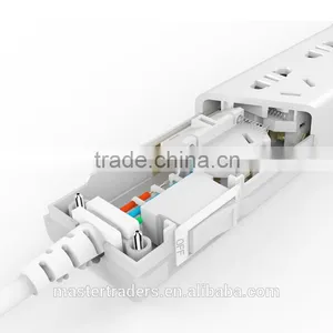 Baseus 2.1A Power Strip 3 Universal Outlets To Smart Chips Home Electronic 2USB Charging Ports For Mobile Phone TB-0211 thumbnail-2