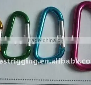 Hot Sale Red Color Aluminum Carabiner Snap Hook D Type Spring Hook In Rigging Manufacturer thumbnail-5