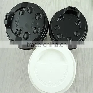 8oz Printed Vertical Stripes Disposable Ripple Wall Coffee Paper Cups With Lid for Hot Drinks thumbnail-6