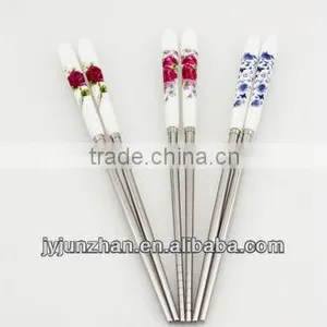 Stainless Steel Chopstick With Ceramic Handle and Mirror Polishing and Hand Polishing and Low Price thumbnail-1