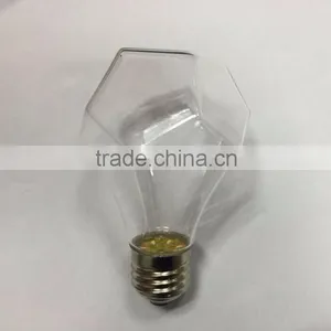Diamond Shape Clear Glass Lamp LED Filament Bulb 6Watt 120v E26 Usa thumbnail-1
