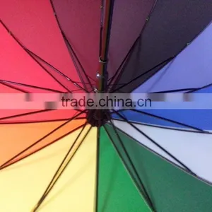 14colors Promotional Rainbow Mini Golf Straight Couple Umbrella thumbnail-5