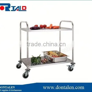 Stainless Steel Kitchen Dinning Hotel Room Service Trolley Utility Cart thumbnail-1