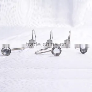 Factory Direct Sale High Quality Metal Shower Curtain Hooks / Polished Chrome Metal Bathroom Shower Curtain Hooks/curtain Hooks thumbnail-4