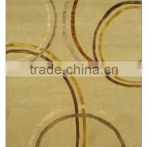 534 Beige Tibetan Weave Carpets Made With Fine Wool & Silk thumbnail-1