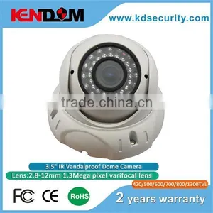 Kendom IP65 CCTV Camera 600/700/700WDR/800/1300TVL CCD Camera Analog Cctv Dome Camera thumbnail-1