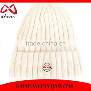 Custom Logo and Branded Long Knitted Beanie Hat Cotton and Acrylic Plain Beanie Cap Wholesale thumbnail-2