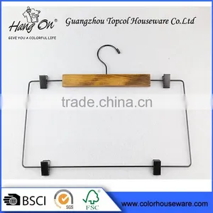 Pants Wooden Hanger With Clips thumbnail-1