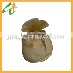 Gold Small Promotional Drawstring Mesh Bag thumbnail-1