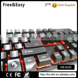 Factory Wholesale Price Led Backlight RGB USB Wired Gamer Keyboard thumbnail-3