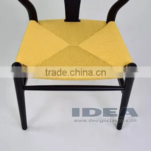 Replica Hans Wegner Y Chair - Beech Solid Wood in Black Color thumbnail-5