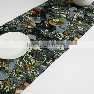 Printed Cotton Linen Canvas Table Runner thumbnail-2