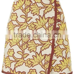 Floral Wrap High-Waisted Skirt thumbnail-1