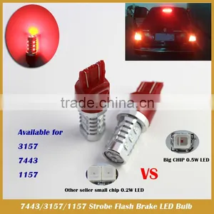 3157 Red Flashing Strobe Blinking Rear Alert Safety Brake Tail Stop Lights thumbnail-3