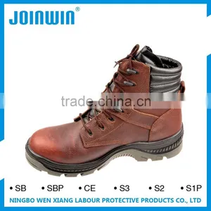 Anti-Puncture Slip Anti Static Top Smooth Leather Safety Boots thumbnail-1