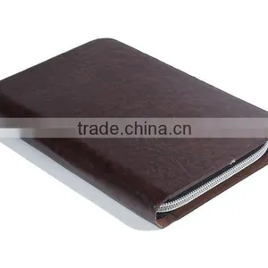 Hardcover Leather Noteebook With Zipper thumbnail-4