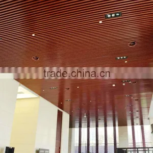 Abrasion Resistance Wood Grain Surface Suspended Aluminum Ceiling U Channel Aluminum Screen Ceiling thumbnail-6