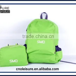 2016 Latest Arrival Design Promational Foldable Backpack Cheap Fold Bag Fold up Backpack Sport Hiking Camping College School Bag thumbnail-3