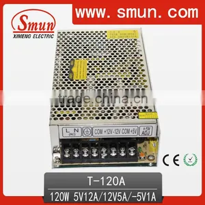 120W 5V 12V -5V Triple Switching LED Power Supply T-120A thumbnail-2