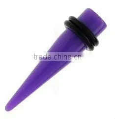 Purple Neon PMMA Stretching Taper, Body Jewelry thumbnail-1