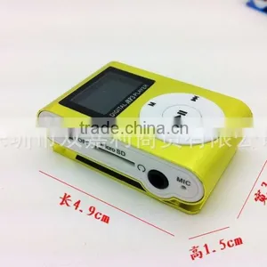 Free Prelaod FM LCD Display Clip Mp3 Player,metal Mini Screen Mp3 Music Player thumbnail-2