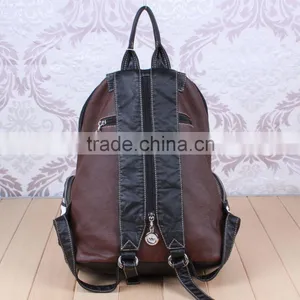 Factory Supplier PU Camoflage Pattern Leather Backpack School Bag thumbnail-3