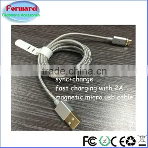 Best Quality Magnetic Micro Usb Cable Charge With 2A Fast Charging for Galaxy 7 Edge thumbnail-1