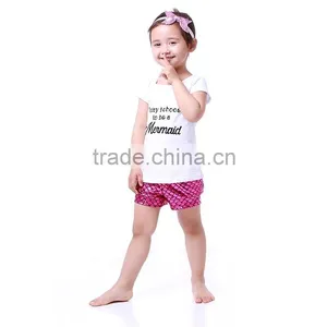 Mermaid Children Summer Boutique Girls Outfits Clothing Sets thumbnail-2