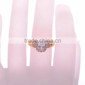 Wholesale Jewelry Gold Designs Women Ring Fashion Diamond Zinc Engagement Rings thumbnail-2