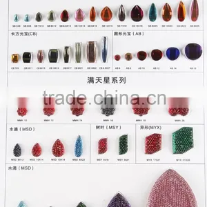 2015 LATEST !! LUCKY Highest Quality Flat Back Sew-on Acrylic Diamante With Hole thumbnail-1