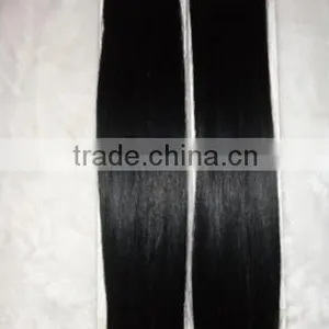 Long Straight Black Hair Clip in Synthetic Hair Weave, Clip in Hair Extension. thumbnail-1