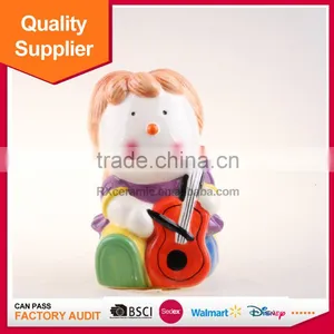 Hot Selling New Design Playing Musical Instruments Shape Lovely Ceramic Coin Box thumbnail-3