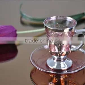 Luxury Gold Glass Cup and Saucer thumbnail-5