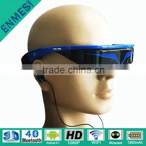 China Factory Latest Bluetooth Android 1080p HD 98inch Eyewear Glasses Video thumbnail-1
